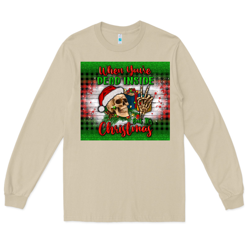 When You’re Dead Inside But It's Christmas Tumbler Long Sleeve Tee by BundleAndBundleShop | Teevron