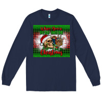 Navy when you’re dead inside but it's christmas tumbler Long Sleeve Tee - BundleAndBundleShop