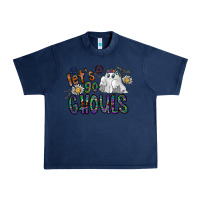 Navy let's go ghouls Urban Heavy Tee - CowhideDigitalArt