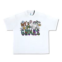 White let's go ghouls Urban Heavy Tee - CowhideDigitalArt