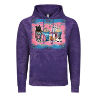 Cloud Purple cat coffee cups Vintage Hoodie - Zillion Design Studio