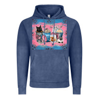 Vintage Denim cat coffee cups Vintage Hoodie - Zillion Design Studio