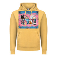 Vintage Mustard cat coffee cups Vintage Hoodie - Zillion Design Studio
