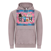 Vintage Zinc cat coffee cups Vintage Hoodie - Zillion Design Studio
