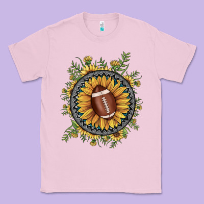 Football Gemstone Sunflower Classic Tee Designed By Jahusdesignshop
