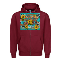 Burgundy world's best mom sunflower leopard cowhide Zipper Hoodie - Artiststas