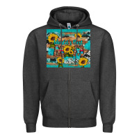 Charcoal Heather world's best mom sunflower leopard cowhide Zipper Hoodie - Artiststas