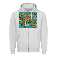 Dove Grey world's best mom sunflower leopard cowhide Zipper Hoodie - Artiststas
