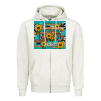 Oatmeal Heather world's best mom sunflower leopard cowhide Zipper Hoodie - Artiststas