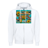 White world's best mom sunflower leopard cowhide Zipper Hoodie - Artiststas