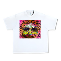 White hello sunshine Urban Heavy Tee - BarkalooDesign