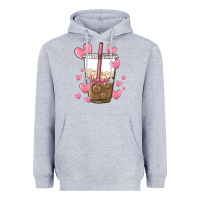 Heather Grey valentine coffee lover Heavyweight Hoodie - MaliasSmallBusiness