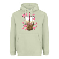 Matcha valentine coffee lover Heavyweight Hoodie - MaliasSmallBusiness