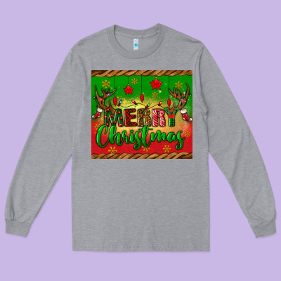 Merry Christmas Tumbler Long Sleeve Tee Designed By Bundleandbundleshop