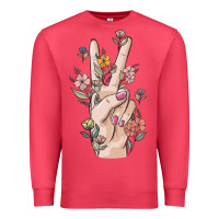 Cardinal hand peace sign Premium Sweatshirt - MaliasSmallBusiness