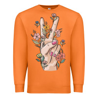 Carrot hand peace sign Premium Sweatshirt - MaliasSmallBusiness