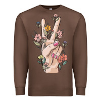 Chestnut hand peace sign Premium Sweatshirt - MaliasSmallBusiness