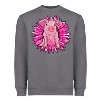 Storm pink sunflower pig Heavyweight Sweatshirt - RanaPortraitStore