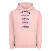 Pigment Salmon all women are created equal but only the smartest are born in january Urban Hoodie - Bettercallsaul