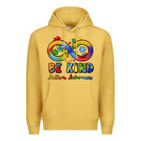 Antique Gold be kind autism awareness infinity symbol Premium Hoodie - LillyAllenDesigns