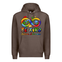 Coffee be kind autism awareness infinity symbol Premium Hoodie - LillyAllenDesigns