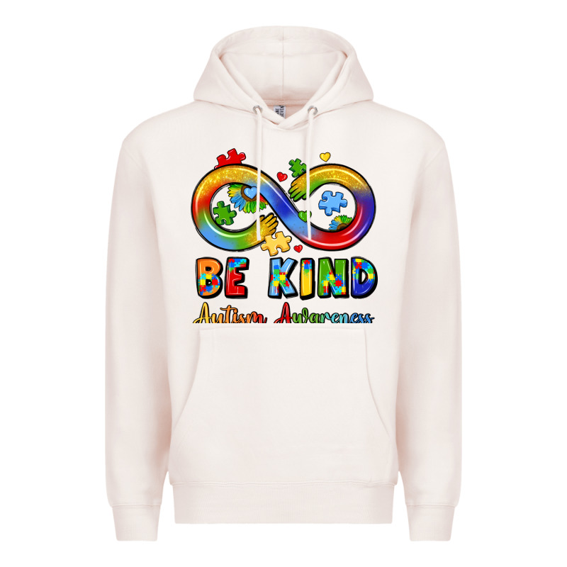 Be Kind Autism Awareness Infinity Symbol Premium Hoodie by LillyAllenDesigns | Teevron