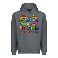 Rock be kind autism awareness infinity symbol Premium Hoodie - LillyAllenDesigns