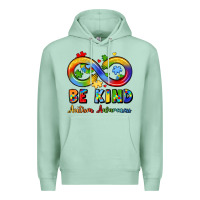 Seafoam be kind autism awareness infinity symbol Premium Hoodie - LillyAllenDesigns