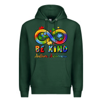 Sports Green be kind autism awareness infinity symbol Premium Hoodie - LillyAllenDesigns