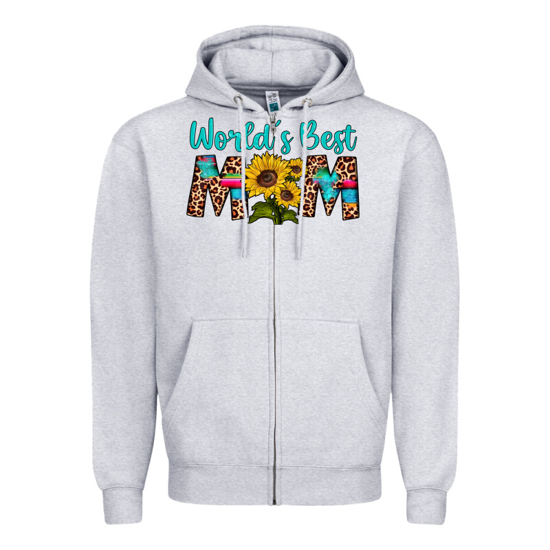 World's Best Mom Sunflower Zipper Hoodie by Artiststas | Teevron