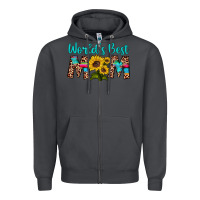 Smoke world's best mom sunflower Zipper Hoodie - Artiststas