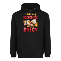 Black i like my books extra spicy Heavyweight Hoodie - MaliasSmallBusiness