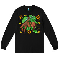 Black cowboy with shamrock Long Sleeve Tee - Artiststas