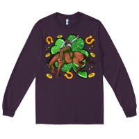 Plum cowboy with shamrock Long Sleeve Tee - Artiststas