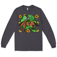 Smoke cowboy with shamrock Long Sleeve Tee - Artiststas