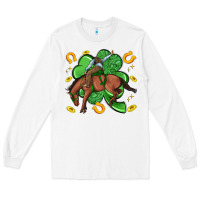 White cowboy with shamrock Long Sleeve Tee - Artiststas