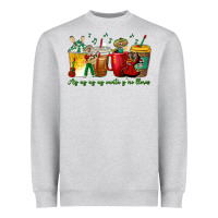 Heather Grey Ay Ay  Ay Ay Canta y No Llores Coffee Cups Heavyweight Sweatshirt - texasbilliewilder