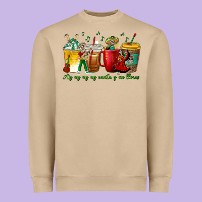 Ay Ay  Ay Ay Canta Y No Llores Coffee Cups Heavyweight Sweatshirt Designed By Texasbilliewilder