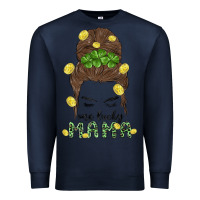 Navy one lucky mama Premium Sweatshirt - MaliasSmallBusiness
