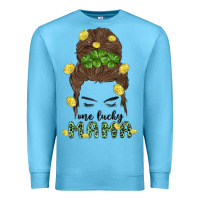 Ocean Blue one lucky mama Premium Sweatshirt - MaliasSmallBusiness
