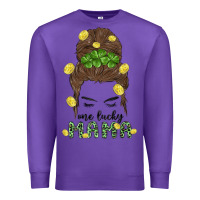 Purple one lucky mama Premium Sweatshirt - MaliasSmallBusiness