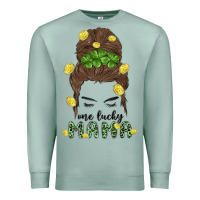 Seafoam one lucky mama Premium Sweatshirt - MaliasSmallBusiness