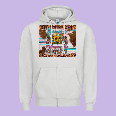 Being A Mom Makes My Life Complete Zipper Hoodie Designed By Artiststas