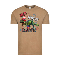 Vintage Coffee Red white rawr 4th of July Vintage Tee - CowGirlArtShop