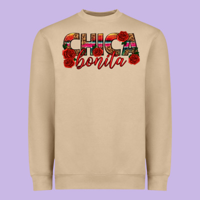 Chica Bonita Heavyweight Sweatshirt Designed By Texasbilliewilder