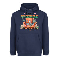 Navy bookaholic Heavyweight Hoodie - MaliasSmallBusiness