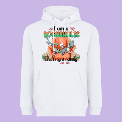 Bookaholic Heavyweight Hoodie Designed By Maliassmallbusiness