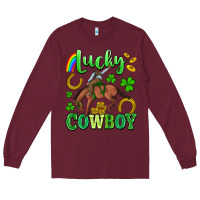 Burgundy lucky cowboy Long Sleeve Tee - Artiststas