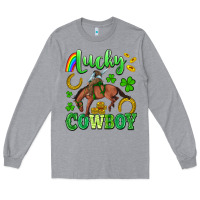 Heather Grey lucky cowboy Long Sleeve Tee - Artiststas
