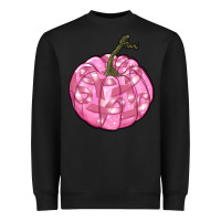 Black pink pumpkin with breast cancer ribbons Heavyweight Sweatshirt - RanaPortraitStore